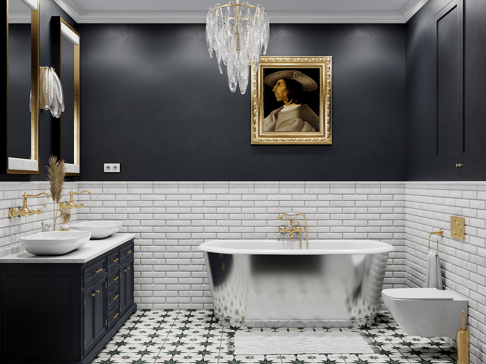 Ванные комнаты в классическом стиле: интерьерное направление вне времени и моды