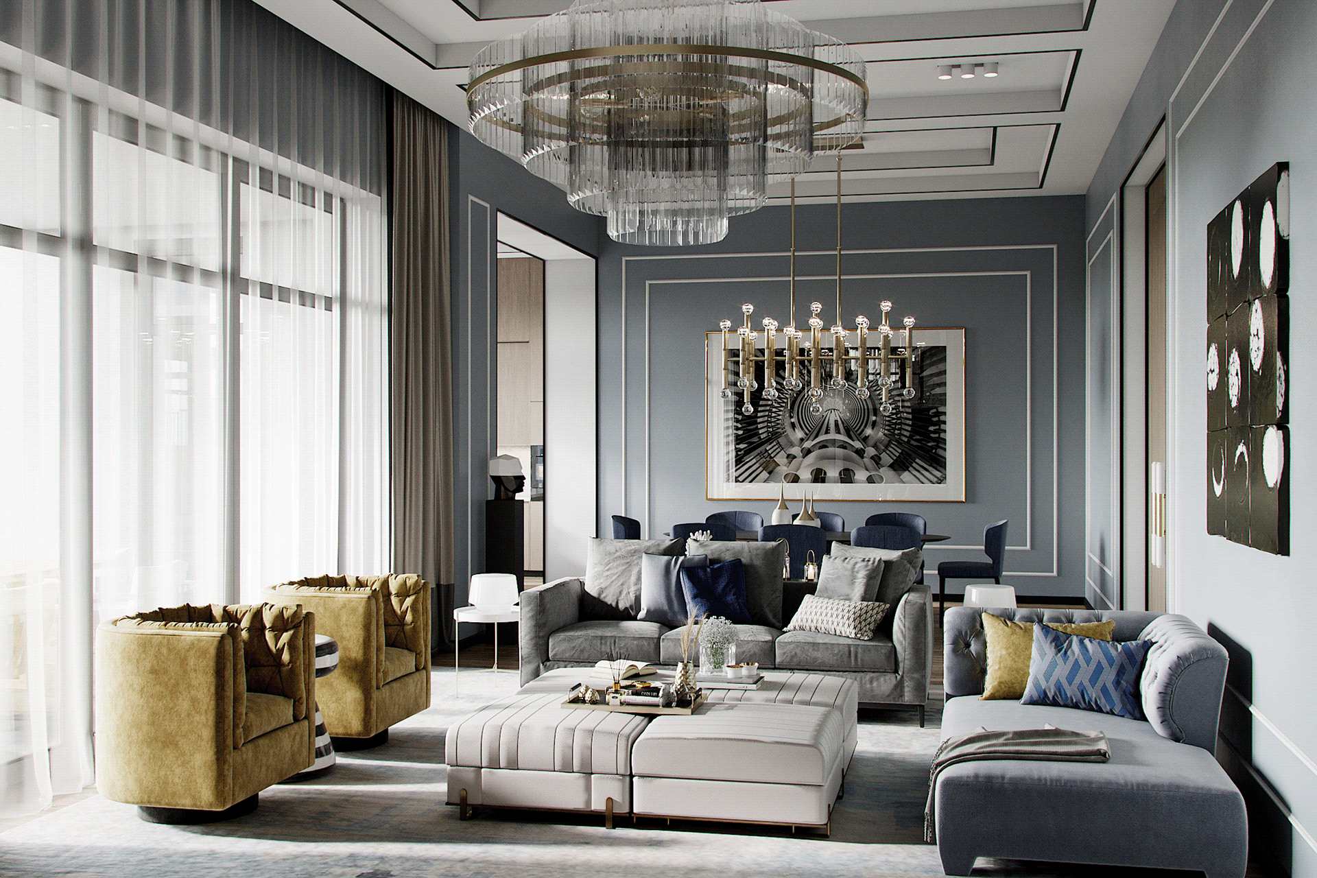 Фотографии дизайна интерьера гостиных в классическом стиле